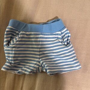 Striped Blue & White Kids Shorts with Comfort Waistband